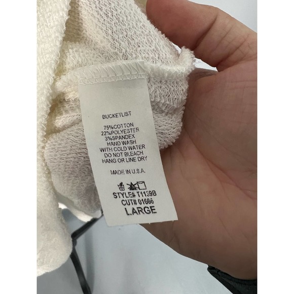 NWT semi sheer white long sleeve shirt - Picture 5 of 9